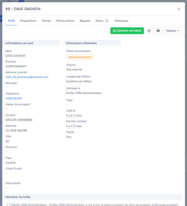 Formulaire contact pour les prospects – Image 3