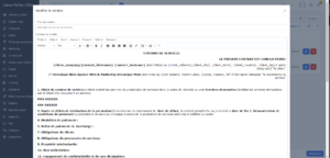 Crée un modèle de contrat