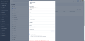 Crée un contact à un compte client